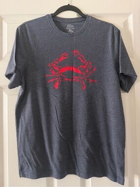 J. Crew Navy Crab Graphic Tee T-Shirt